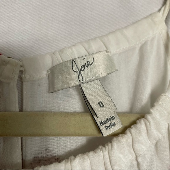 Joie Embroidered Boho Milanira Maxi Dress In Porcelain Handkerchief Hemline - Picture 3 of 16